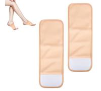 MJFENDAI 2pcs Castor Oil Pack Wrap Kit, Reusable Castor Oil Foot Pack, Oil-Proof Castor Oil Compress Pads Adjustable Flannel Cloth Castor Oil Pack for Foot (Khaki)