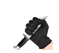 MJFVN 1 Piece Steel Wire Metal Mesh Gloves Grade 5 Safety Anti Cutting Wear Resistant Butcher Working Garden Self Defense Kitchen Work