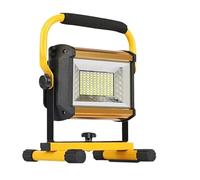 MJFVN 100W Waterproof Flood Light Outdoor Reflector LED External Projector RGB Spotlight Searchlight Rechargeable By 6 * 18650 Battery(100W No Battery)