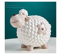 MJFVN Sheep Piggy Bank Ceramics Saving Box For Coin Cash Storage Box Children Birthday Gifts Home Decorations Money Box Practical Gifts For Birthdays, Christmas, Baby Showers(B)