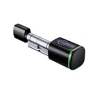 MJFVN TUYA Smart Home Security Door Lock DIY Cylinder Core Electronic Housekeeper APP Key IC Card Fingerprint Unlock(Nero,A35 B35)