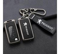 MJGALEI Car key case cover, For Peugeot e-2008 2008 208 e-208 208 GT-Line e-3008 Flip Key Shell Holder bag keychain keyring Accessories,J