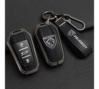 MJGALEI Car key case cover, For Peugeot e-2008 2008 208 e-208 208 GT-Line e-3008 Flip Key Shell Holder bag keychain keyring Accessories,D