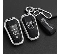 MJGALEI Car key case cover, For Peugeot e-2008 2008 208 e-208 208 GT-Line e-3008 Flip Key Shell Holder bag keychain keyring Accessories,C
