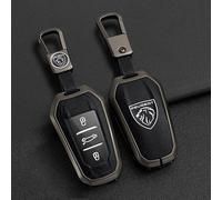 MJGALEI Car key case cover, For Peugeot e-2008 2008 208 e-208 208 GT-Line e-3008 Flip Key Shell Holder bag keychain keyring Accessories,B