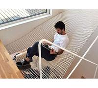 MJHETCY Decor Net,Children Protection Climbing Woven Rope, White Child Safety Net, Protection Net, Rope Net Interior Climbing Outdoor Decoration Net Balcony Banister Stairs Anti-fall Net（2x4m）