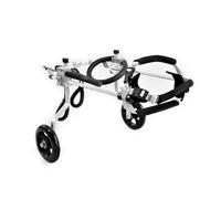 MJHETCY Pet Hind Leg Exercise Car，Two Wheels Pet Wheelchair，Adjustable Pet Dog Wheelchair，Hind Legs Rehabilitation Dog Walk Cart，Disabled Dog Assisted Walk(Size:XS（2kg-5kg）)