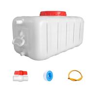 MJHETCY Plastic Water Tank 25L/35L/50L/80L/110L/200L Water Container，Rain Water Tank，Food-Grade Rectangular Thickened Water Tower with Faucet for Household Water Storage(Size:35L)