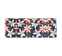 MJHKXLJ America Patriotic Flower Printed Extra Large Mouse pad Mousepad Computer Office Gaming Keyboard Thickened Version 12x31.5in