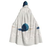 MJHKXLJ Ball of yarn on the snow Prints Hooded Cloak for Halloween, Role-Playing, and Costume Parties