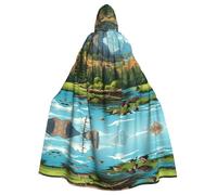 MJHKXLJ beautiful yosemite national park Prints Hooded Cloak for Halloween, Role-Playing, and Costume Parties