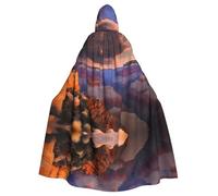 MJHKXLJ Beauty Grand Canyon Prints Hooded Cloak for Halloween, Role-Playing, and Costume Parties