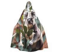 MJHKXLJ Cartoon koala Prints Hooded Cloak for Halloween, Role-Playing, and Costume Parties
