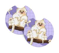 MJHKXLJ Cute Golden Monkey Picture Car Coasters 2 Pack - Durable, Waterproof, and Stylish Cup Holder Protection