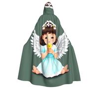 MJHKXLJ Cute little angel Prints Hooded Cloak for Halloween, Role-Playing, and Costume Parties