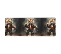 MJHKXLJ Dancing Tiger cub Printed Extra Large Mouse pad Mousepad Computer Office Gaming Keyboard Thickened Version 12x31.5in