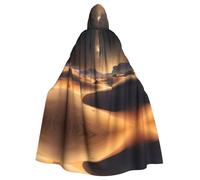 MJHKXLJ Desert Stars Prints Hooded Cloak for Halloween, Role-Playing, and Costume Parties