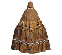 MJHKXLJ Egypt Hieroglyphics Prints Hooded Cloak for Halloween, Role-Playing, and Costume Parties
