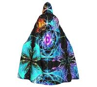 MJHKXLJ Eight Dimensional Space Prints Hooded Cloak for Halloween, Role-Playing, and Costume Parties