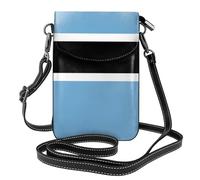 MJHKXLJ Flag of Botswana Printed Ladies' mobile phone with leather foreskin, crossbody flip cover, small adjustable shoulder strap