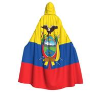 MJHKXLJ Flag of Ecuador Prints Hooded Cloak for Halloween, Role-Playing, and Costume Parties