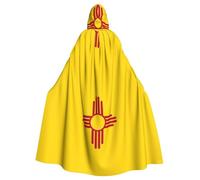 MJHKXLJ Flag of New Mexico Prints Hooded Cloak for Halloween, Role-Playing, and Costume Parties