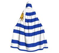 MJHKXLJ Flag of Uruguay Prints Hooded Cloak for Halloween, Role-Playing, and Costume Parties