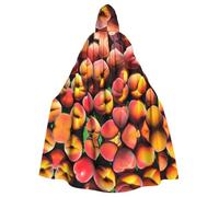 MJHKXLJ Fresh peaches Prints Hooded Cloak for Halloween, Role-Playing, and Costume Parties