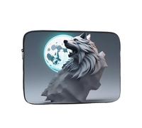 MJHKXLJ Full-Moon Wolves 3D Prints Portable Laptop Sleeve Case 10 inch for Shockproof Protection and Lightweight Travel