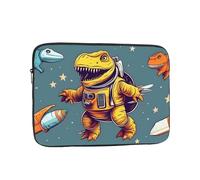 MJHKXLJ Funny Astronaut Dinosaur Rocket Prints Portable Laptop Sleeve Case 10 inch for Shockproof Protection and Lightweight Travel