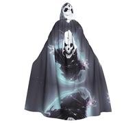 MJHKXLJ Ghost swarm Prints Hooded Cloak for Halloween, Role-Playing, and Costume Parties