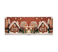MJHKXLJ Gingerbread House Printed Extra Large Mouse pad Mousepad Computer Office Gaming Keyboard Thickened Version 12x31.5in