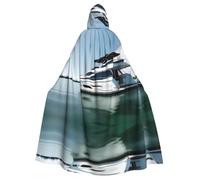 MJHKXLJ Golf Yacht Club Prints Hooded Cloak for Halloween, Role-Playing, and Costume Parties