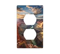 MJHKXLJ Grand Canyon, Arizona Printed Double Socket Wall Panel Electrical Socket Cover Plate Shatter Decoration Durable 4.5x2.76in