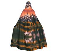 MJHKXLJ grand teton national park Prints Hooded Cloak for Halloween, Role-Playing, and Costume Parties