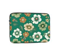 MJHKXLJ Green Vintage Floral Prints Portable Laptop Sleeve Case 13 inch for Shockproof Protection and Lightweight Travel