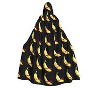 MJHKXLJ Heartless Banana Prints Hooded Cloak for Halloween, Role-Playing, and Costume Parties