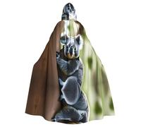 MJHKXLJ Hugging tree koala Prints Hooded Cloak for Halloween, Role-Playing, and Costume Parties