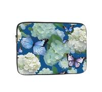 MJHKXLJ Hydrangeas Daisies Butterflies Prints Portable Laptop Sleeve Case 15 inch for Shockproof Protection and Lightweight Travel