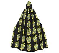 MJHKXLJ Lemons falling from the net bag Prints Hooded Cloak for Halloween, Role-Playing, and Costume Parties
