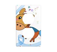 MJHKXLJ Listening Mule Printed Double Socket Wall Panel Electrical Socket Cover Plate Shatter Decoration Durable 4.5x2.76in