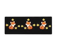MJHKXLJ Little Fox Counting Stars Printed Extra Large Mouse pad Mousepad Computer Office Gaming Keyboard Thickened Version 12x31.5in