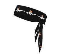 MJHKXLJ Little Fox Following his Dream Printed Sports Headscarf, Casual Headband, Elastic, Sweat Absorbing, Adjustable, Anti Slip