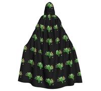 MJHKXLJ little girl holding lily of the valley Prints Hooded Cloak for Halloween, Role-Playing, and Costume Parties