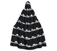 MJHKXLJ little girl sleeping with panda Prints Hooded Cloak for Halloween, Role-Playing, and Costume Parties