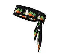 MJHKXLJ Little Gray Rabbit Vegetable Garden Printed Sports Headscarf, Casual Headband, Elastic, Sweat Absorbing, Adjustable, Anti Slip