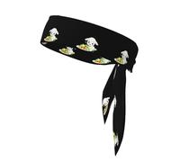 MJHKXLJ Little Lamb Eating Vegetable Salad Printed Sports Headscarf, Casual Headband, Elastic, Sweat Absorbing, Adjustable, Anti Slip