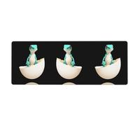 MJHKXLJ Little Lizard in Eggshell Printed Extra Large Mouse pad Mousepad Computer Office Gaming Keyboard Thickened Version 12x31.5in