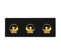 MJHKXLJ Little Monkey in The Shopping Basket Printed Extra Large Mouse pad Mousepad Computer Office Gaming Keyboard Thickened Version 12x31.5in
