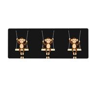 MJHKXLJ Little Monkey on The Swing Printed Extra Large Mouse pad Mousepad Computer Office Gaming Keyboard Thickened Version 12x31.5in